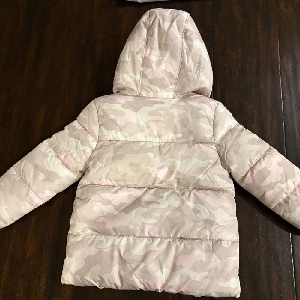 Girls Toddler Pink Camo Puffer Jacket 3T - Picture 7 of 9